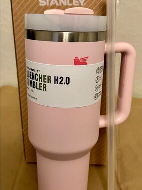 Stanley Pink Insulated Travel Tumbler with Handle